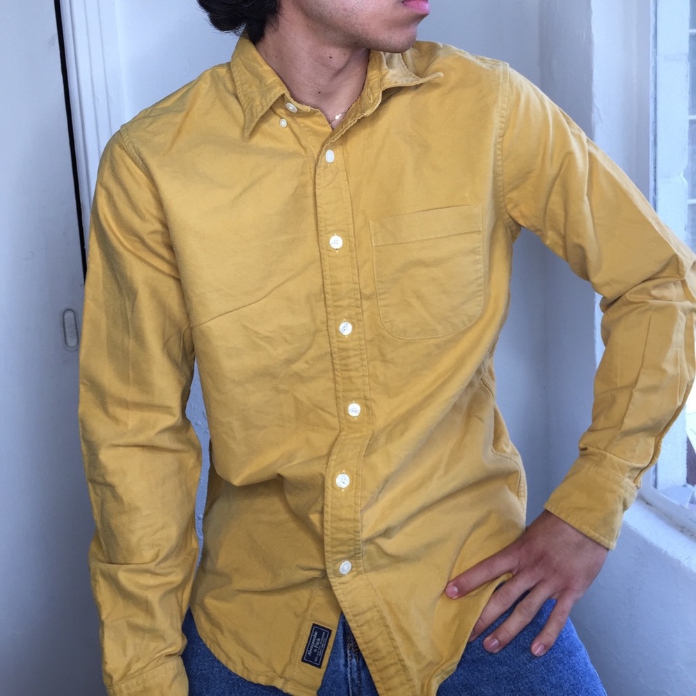 Abercrombie Yellow button up